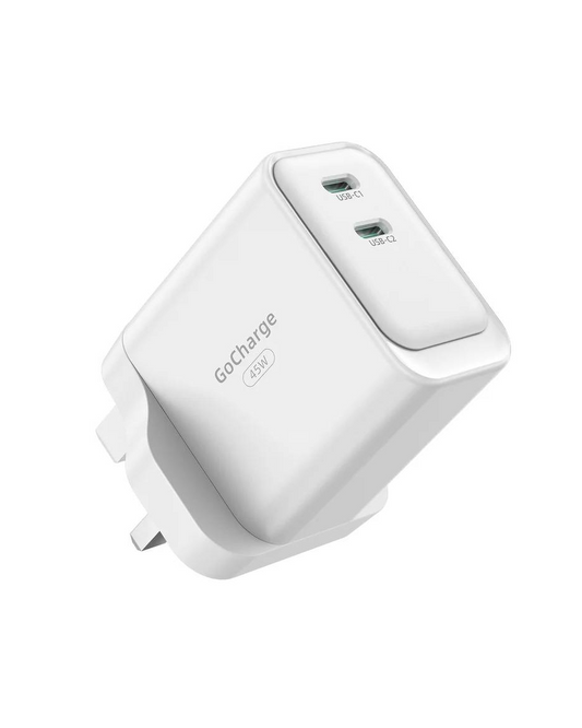 INNOSTYLE GoCharge 45W PD Fast Charging Adapter | Dual USB-C Port (2C)