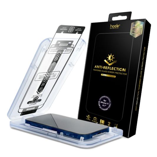 HODA Anti-Reflection Full Coverage Tempered Glass Screen Protector Compatible For iPhone 15