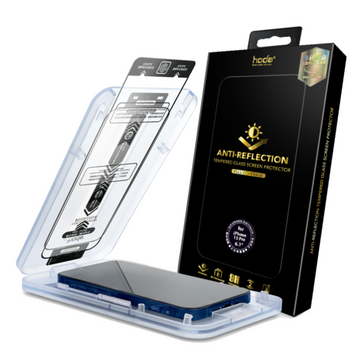 HODA Anti-Reflection Full Coverage Tempered Glass Screen Protector Compatible For iPhone 15 Pro