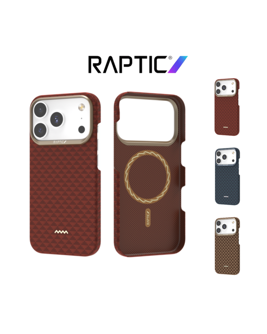 RAPTIC Aramid Fiber Skin-Origin Magnetic Case Compatible For iP17PRO