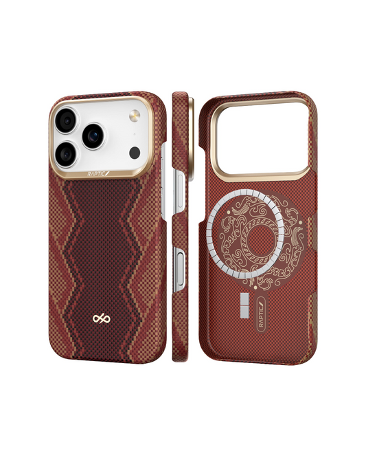 RAPTIC Aramid Fiber Skin-Bionic Magnetic Case Compatible For iP17PRO