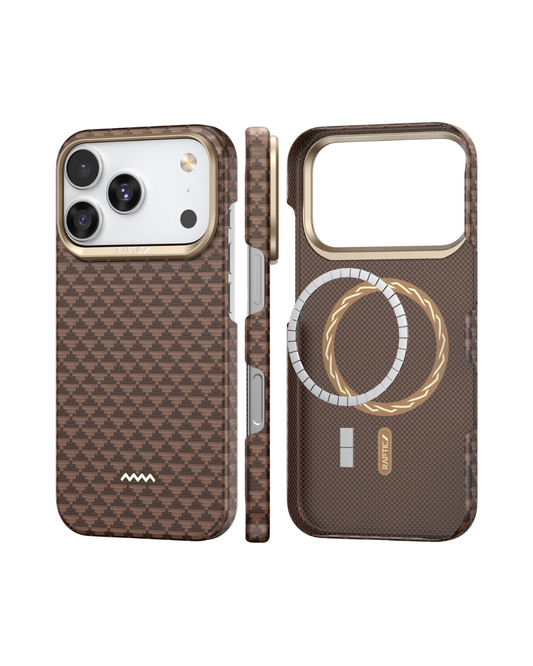 RAPTIC Aramid Fiber Skin-Origin Magnetic Case Compatible For iP17PRO