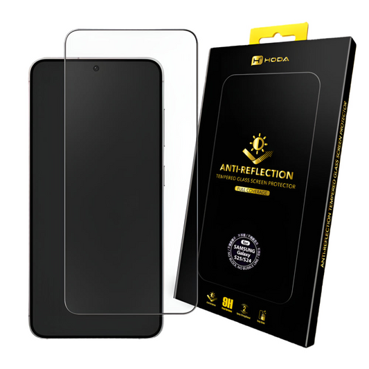HODA Anti-Reflection Full Coverage Tempered Glass Screen Protector for Samsung Galaxy S25 Ultra
