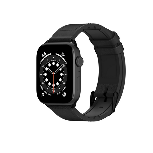 SwitchEasy Hybrid Silicone-Leather Band for Apple Watch Series SE/Ultra/9/8/7/6/5/4 (49/45/44mm)