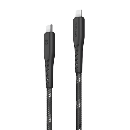 ENERGEA Nyloflex 5A 30cm Type C to Type C Charge And Sync Cable 480MBPS