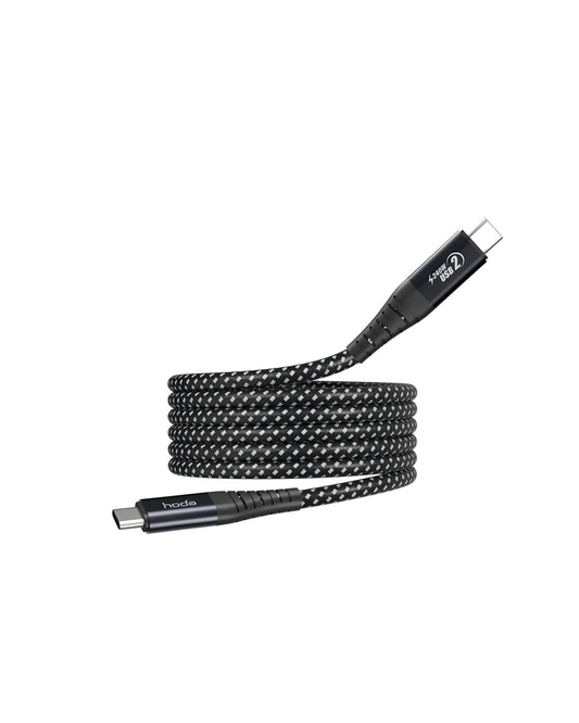 HODA 2M 240W Quick Charging USB 2.0 TYPE-C to C & Data Sync Braided Speed Cable with Magnetic Winding Up
