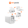 STM GOODS Power Adapter Universal Travel Plug 65W Three Port (USB-C x2 & USB-A) - White
