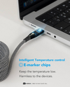 HODA 2M 240W Quick Charging USB 2.0 TYPE-C to C & Data Sync Braided Speed Cable with Magnetic Winding Up