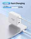 INNOSTYLE GoCharge 100W PD Fast Charging Adapter | 4-Port USB-C + USB-A Charger