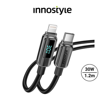 INNOSTYLE DigiPower USB-C to Lightning 30W Fast Charging 1.2m Cable with Digital Display