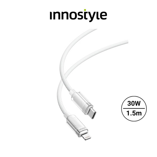 INNOSTYLE CrystalShine USB‑C to Lightning 30W Fast Charging 1.5m Cable