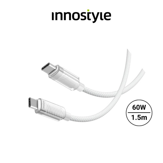INNOSTYLE CrystalShine USB‑C to USB‑C 60W Fast Charging 1.5m Cable