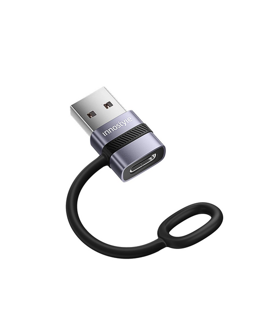INNOSTYLE FlexiLink USB-A to USB-C 18W Female Adapter - USB3.0, 5Gbps with Silicone Tape