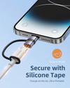 INNOSTYLE FlexiLink Lightning to USB-C 30W Female Adapter - USB2.0, 480Mbps with Silicone Tape