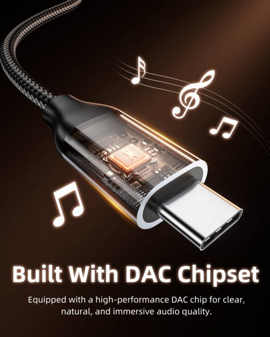 INNOSTYLE USB‑C to 3.5 mm Audio Female Adapter with Digital-to-Analog Converter