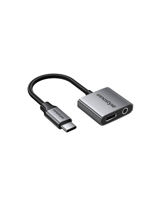 INNOSTYLE NexaLink 2 in 1 USB-C to USB-C PD60W & 3.5mm Audio Jack Female Adapter