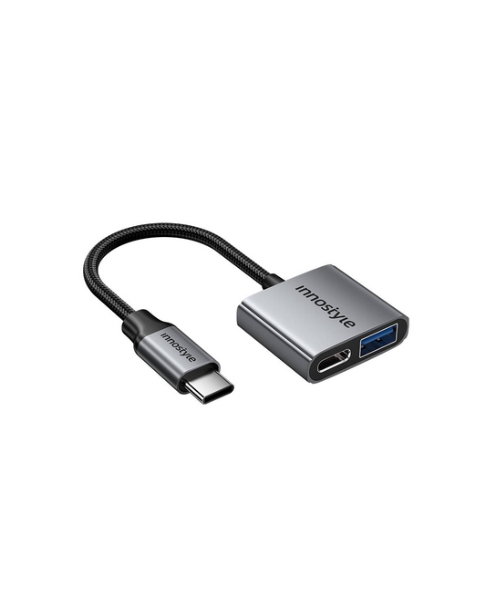 INNOSTYLE NexaLink 2 in 1 USB-C to USB-C PD60W & USB-A 3.0 Female Adapter