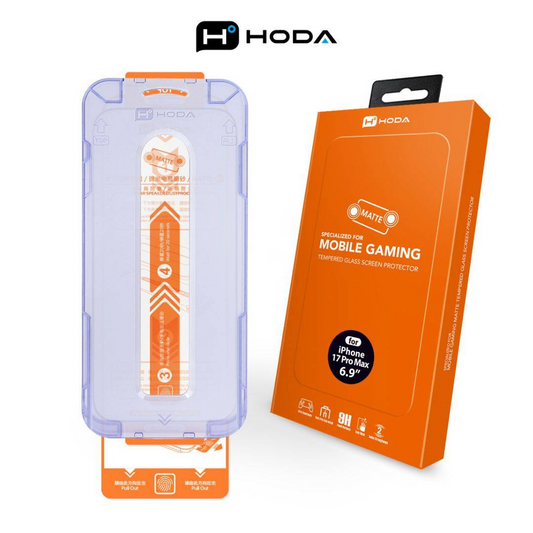 HODA (Matte) Gaming Anti-Glare Full Coverage Screen Protector for iPhone 17 Pro Max with Dust-Free Helper