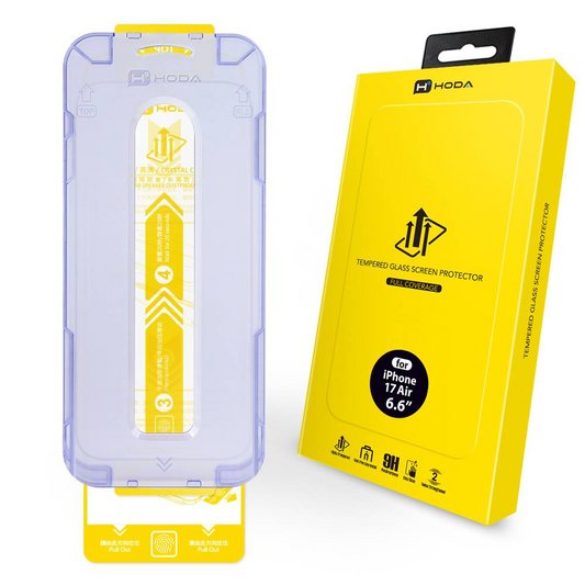 HODA (Clear) Full Coverage Screen Protector for iPhone Air with Dust-Free Helper Lite