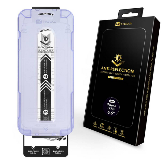 HODA (Flagship) Anti-Reflection Full Coverage Screen Protector for iPhone Air with Dust-Free Helper Lite