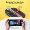 JSAUX Multi-Mode Joystick Cap and Thumb Grip with Lever Guard Set for Switch 2