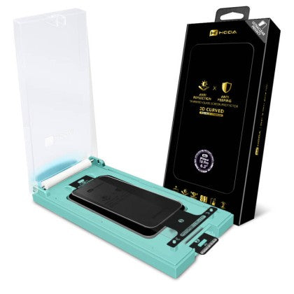HODA 3D Full Anti-Reflection with Anti-Peeper (Privacy) Full Coverage Glass Screen Protector for iP18PRO with Dust Free Helper