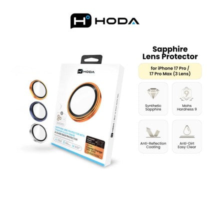 HODA Sapphire Lens Protector (Stainless Steel) + Lens Base (Glass) for iP18PRO / iP18PROMAX