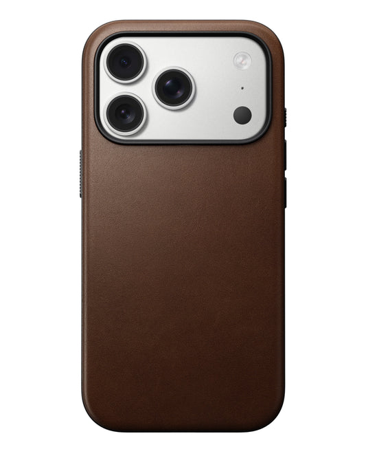 NOMAD Modern Leather Horween Leather MagSafe Case Compatible For iPhone 17 Pro Max