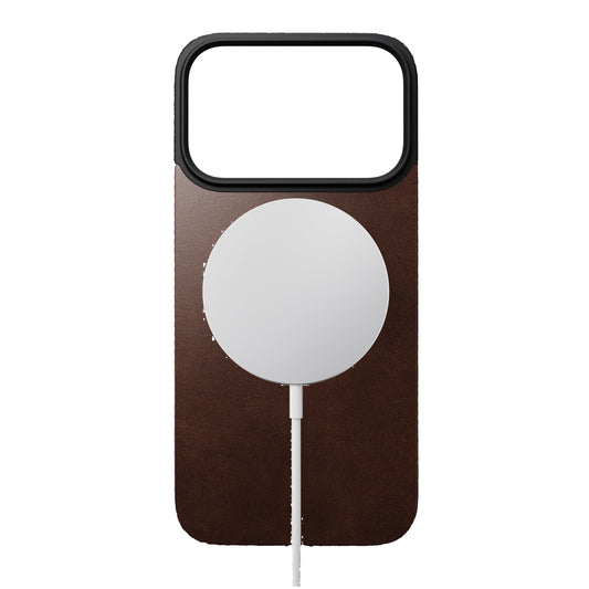 NOMAD Magnetic Leather Back Horween Leather MagSafe Case Compatible For iPhone 17 Pro Max