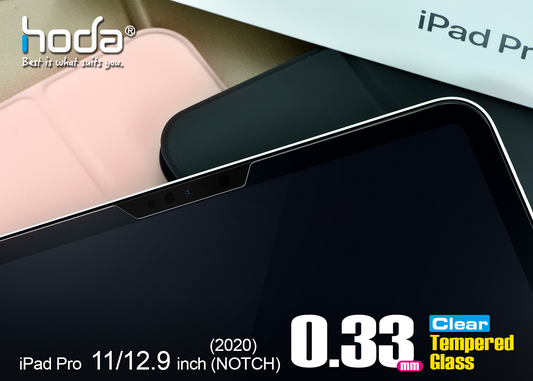 HODA iPad Pro 11" 2020 (Notch) 0.33mm Full Coverage Tempered Glass