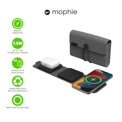 MOPHIE Snap+ Travel Charger - Black