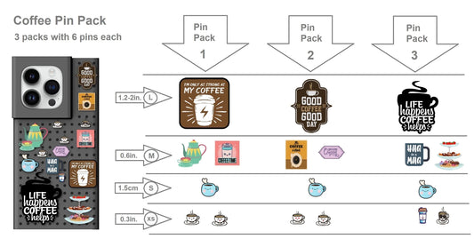 PINIT Cofee Pin Pack 3