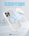 HODA ROUGH Case Magnet with 360° foldable rotating ring-holder stand Compatible For iPhone 16 Pro