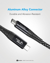 HODA 2M 240W Quick Charging USB 2.0 TYPE-C to C & Data Sync Braided Speed Cable with Magnetic Winding Up