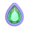 POPSOCKETS PopGrip - Crystal Tears Be Kind Green