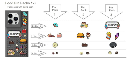 PINIT Food Pin Pack 6