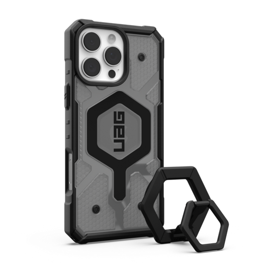 UAG iPhone 16 Pro Max Pathfinder Clear MgSf Bundle - Ash/Black Stand