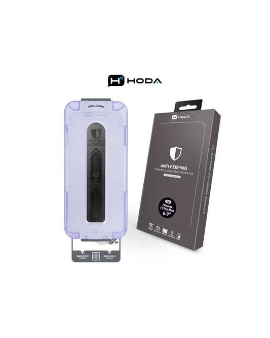 HODA (Privacy) Anti-Peeper Full Coverage Screen Protector for iP17PRO with Dust-Free Helper Lite