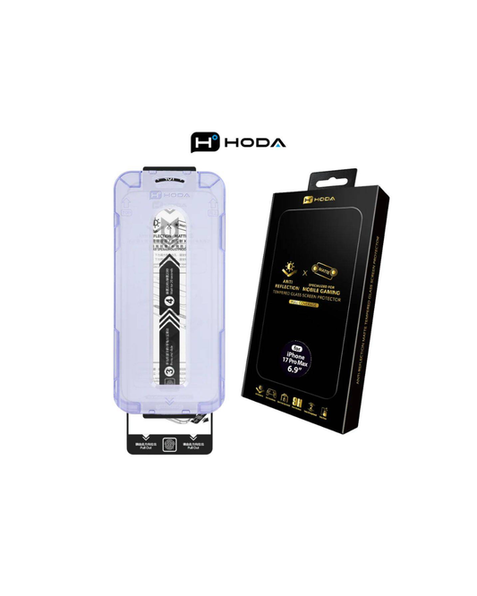 HODA Anti-Reflection(Matte) Full Coverage Screen Protector (Dual Function) for iP17PROMAX with Dust-Free Helper Lite