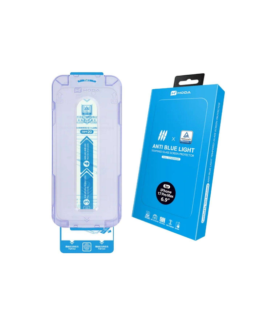HODA TÜV RPF20 Certified Eye Protection (Blue Light Filter) Full Coverage Screen Protector for iP17PROMAX with Dust-Free Helper