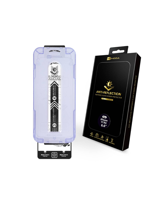 HODA (Flagship) Anti-Reflection Full Coverage Screen Protector for iPAir with Dust-Free Helper Lite