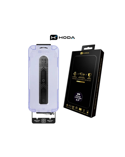 HODA Matte Anti-Peeper (Privacy) with Anti-Reflection Full Coverage Screen Protector (Triple Function) for iP17PRO with Dust-Free Helper Lite