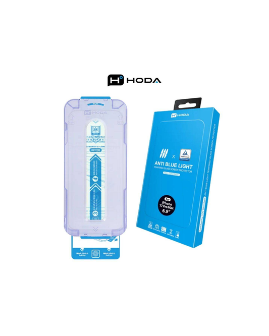 HODA TÜV RPF20 Certified Eye Protection (Blue Light Filter) Full Coverage Screen Protector for iP17PRO with Dust-Free Helper