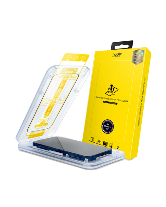 HODA 0.33mm Full Coverage Tempered Glass Screen Protector Compatible For iP15