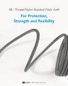HODA 2M 240W Quick Charging USB 2.0 TYPE-C to C & Data Sync Braided Speed Cable with Magnetic Winding Up