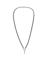 STARWISE COLLECTION LEATHER CHAIN CROSSBODY STRAP | BLACK SILVER