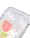 STARWISE COLLECTION MAGNETIC WALLET | BUNNY TULIP LOVER - SILVER