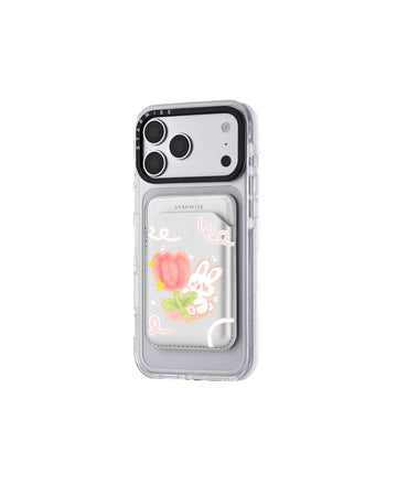 STARWISE COLLECTION MAGNETIC WALLET | BUNNY TULIP LOVER - SILVER