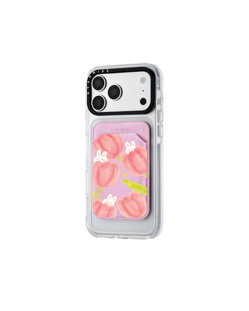 STARWISE COLLECTION MAGNETIC WALLET | BUNNY IN THE TULIP - PINK