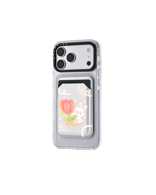 STARWISE COLLECTION MAGNETIC WALLET | BUNNY TULIP LOVER - SILVER